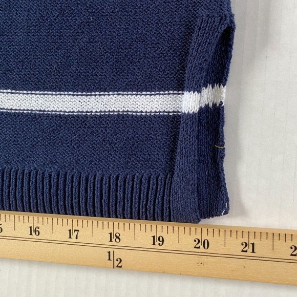 Charter Club Womens Navy and White Stripe Open Front Cardigan Size M Office Chic - Picture 8 of 9